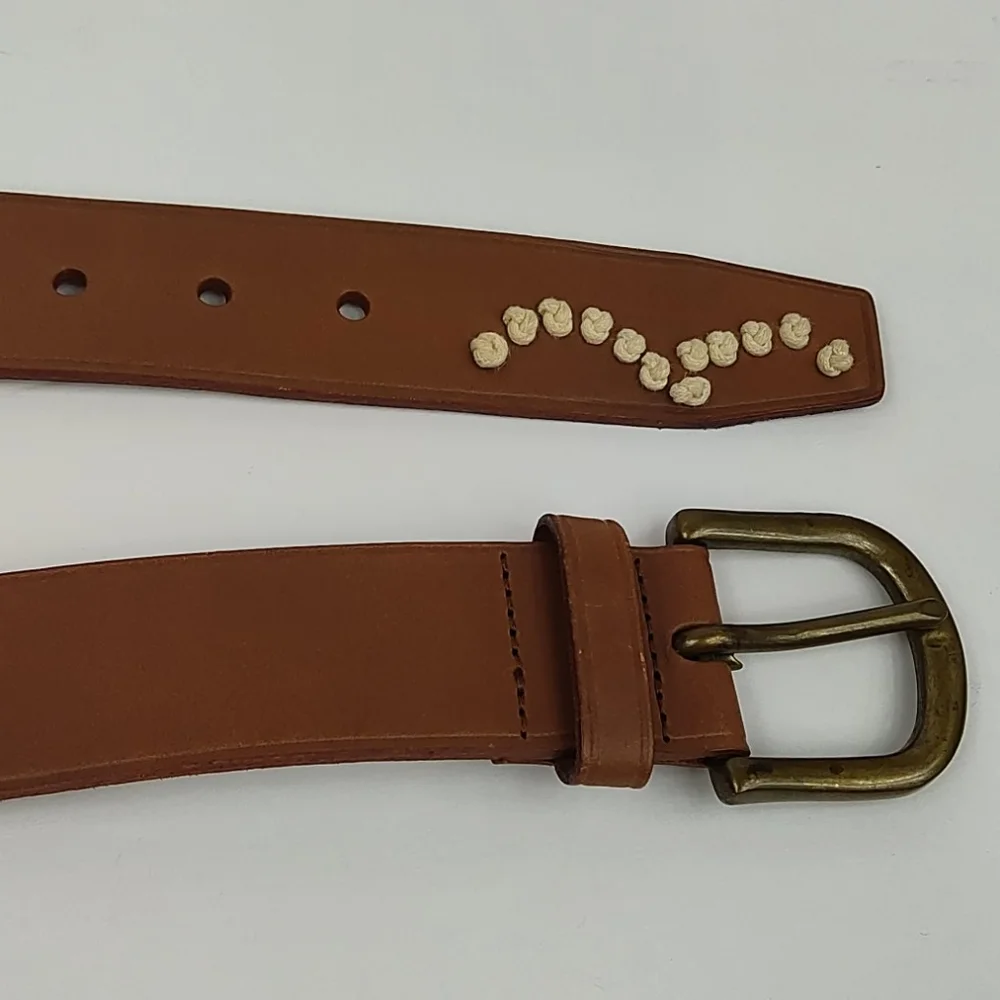 Gap Factory Leather Belt With Knot Embellishments